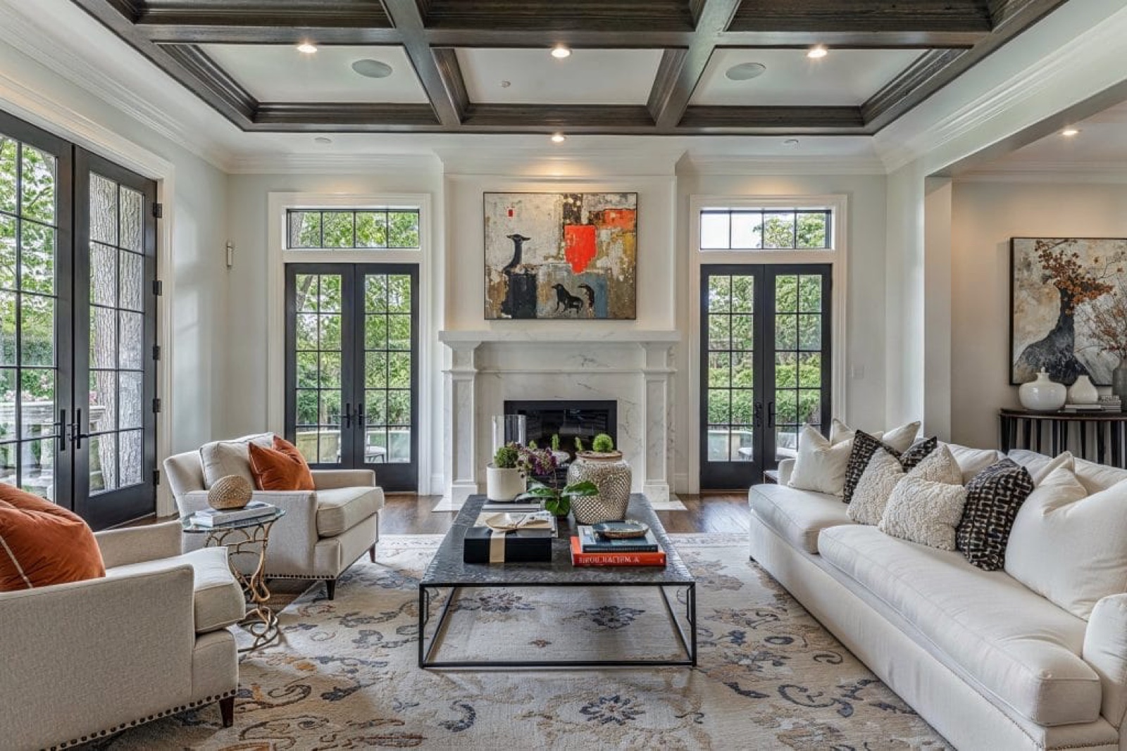 Interior home space painted for a high value Raleigh area property