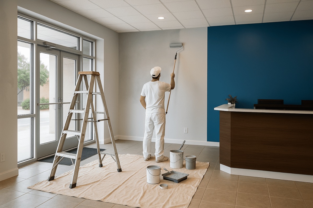 Office painting project for a professional space in the Triangle